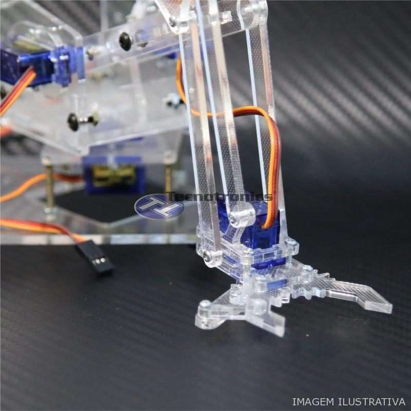 Braço Robótico em Acrílico com parafuso e Manual de Montagem para Arduino - Image 4