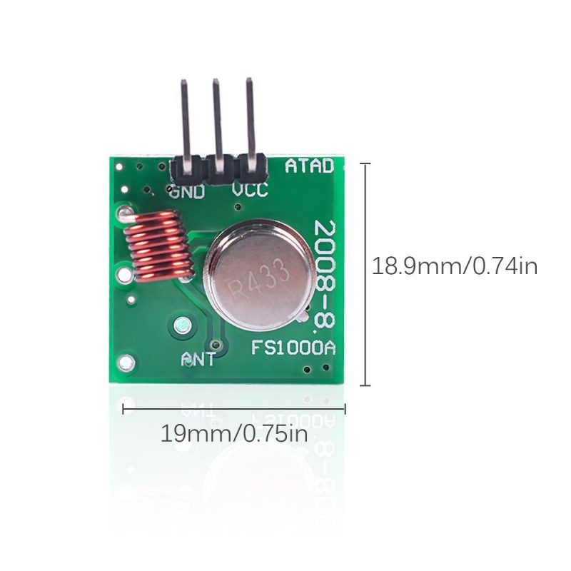 Módulo RF Transmissor Receptor 433mhz Am PIC AVR PC para Arduino - Image 9