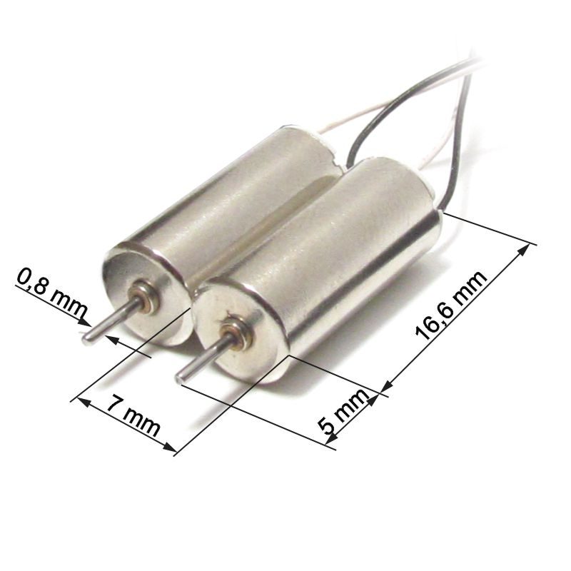 2 Motores para Drone + 2 Hélices 3,7V 7 x 16,6mm 22000 RPM - Image 7