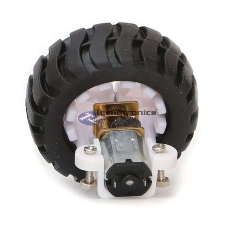 Roda 42 mm + Micromotor N20 12V + Suporte (com parafusos) - Imagem 4