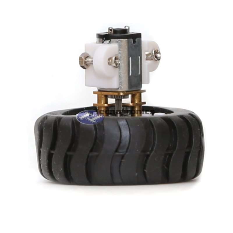 Roda 42 mm + Micromotor N20 12V + Suporte (com parafusos) - Imagem 8