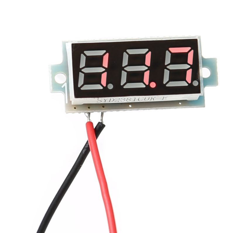 Mini Voltímetro Digital 0,28 polegadas 2,5V a 30V Vermelho