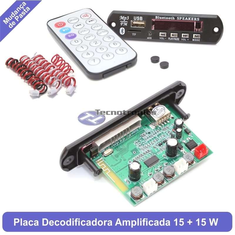 Placa Decodificadora USB Amplificada 15+15 Watts