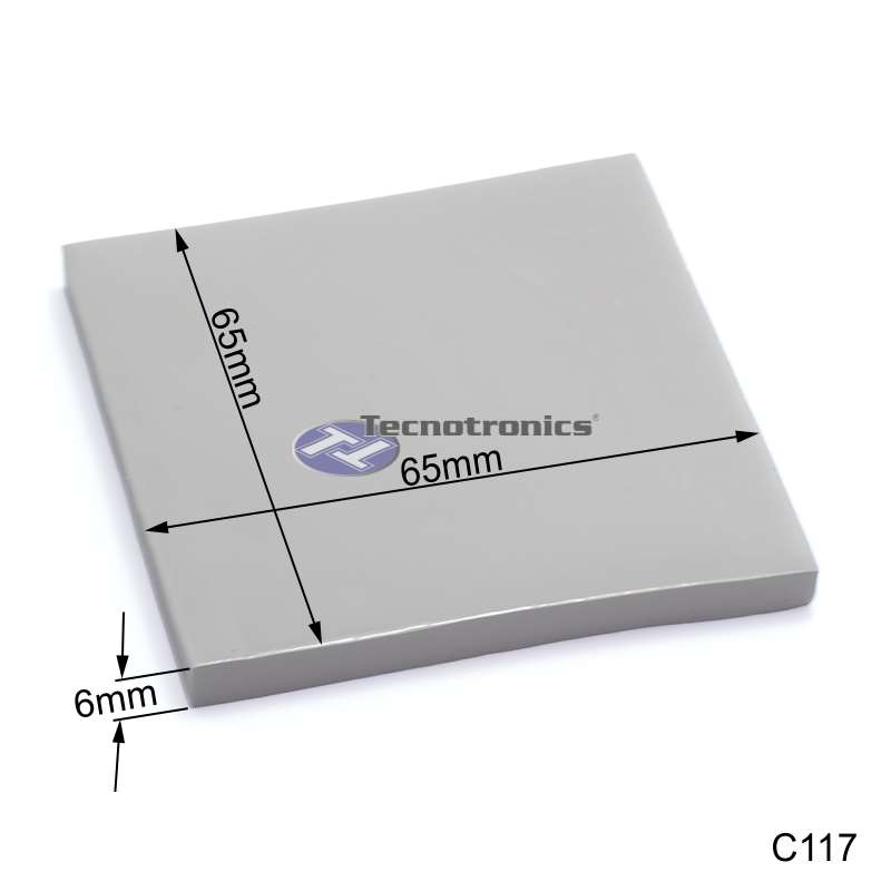 Dissipador Térmico de Silicone 65x65x6 mm