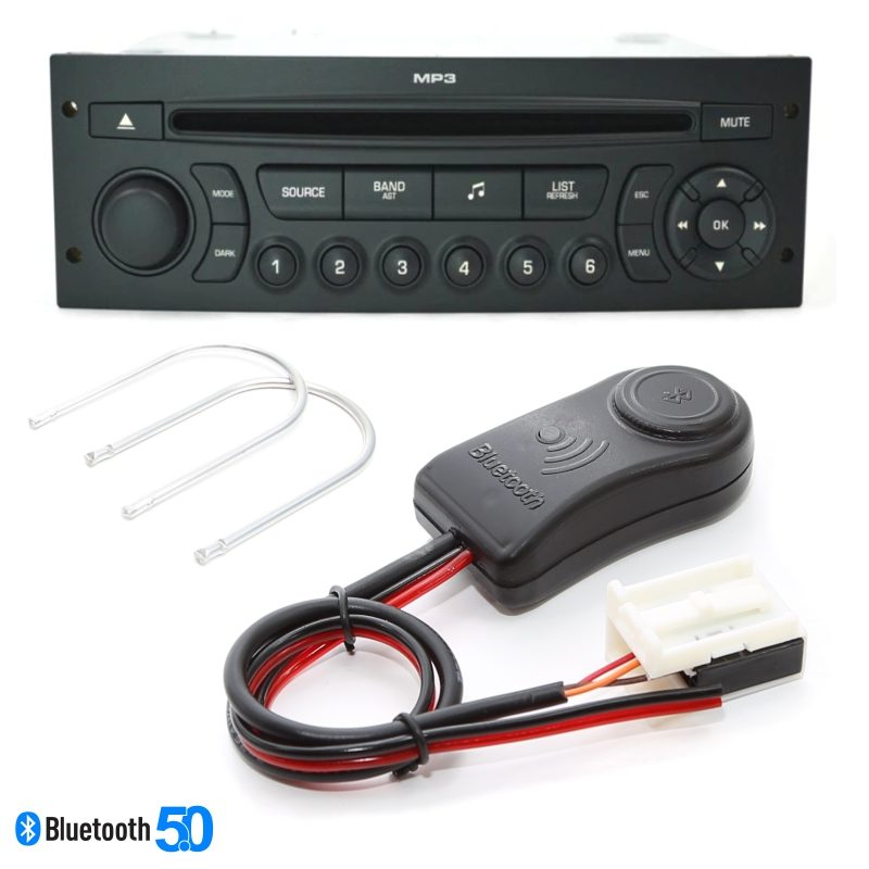 Interface Bluetooth Auxiliar para Radio Original RD4 Citroen