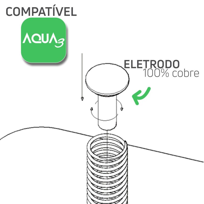 Refil Eletrodo de Cobre para ionizador Aqua3 35000 Litros - Imagem 5
